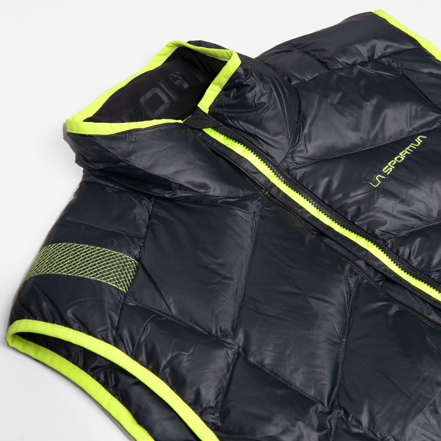 Aiguille Down Vest M Black/Lime Punch