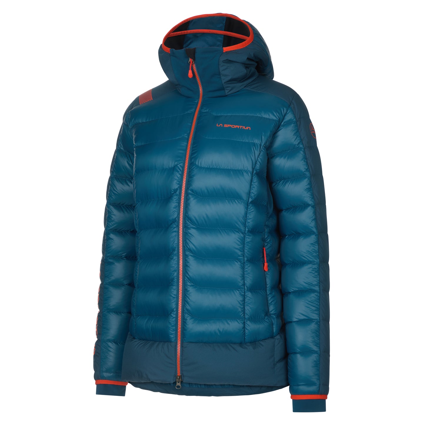 Dolent Down Jkt W Storm Blue/Cherry Tomato