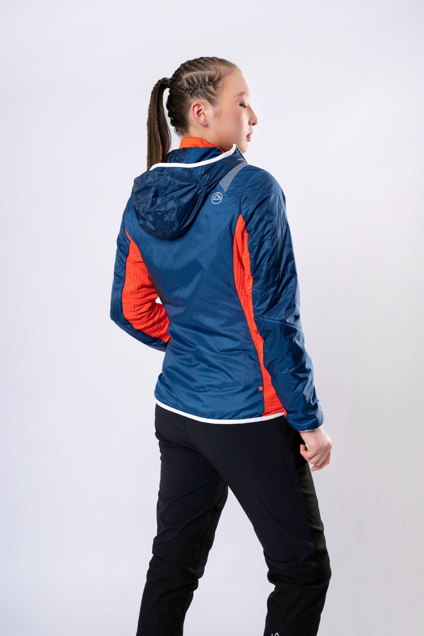 Aequilibrium Insulation Hoody W Storm Blue/Cherry Tomato