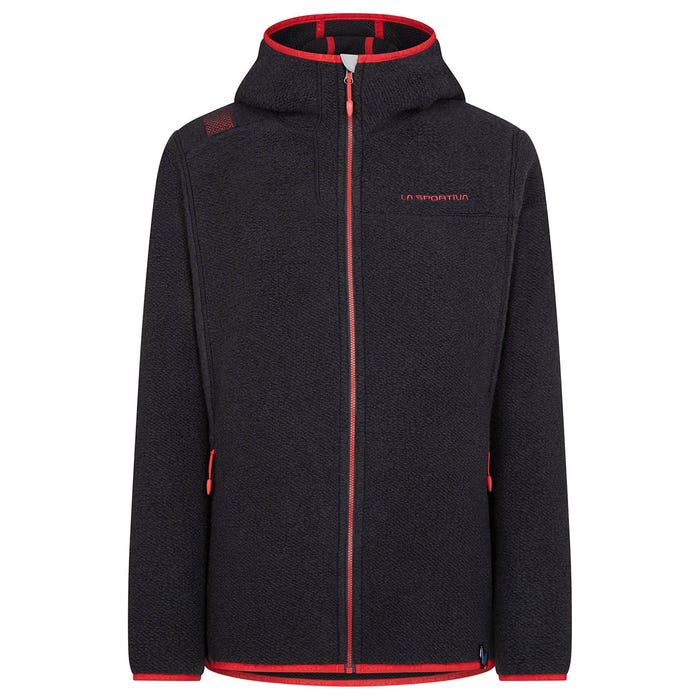 Iride Hoody Woman Carbon/Hibiscus