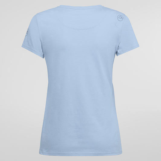 Stripe Cube T-Shirt Woman Stone-Blue