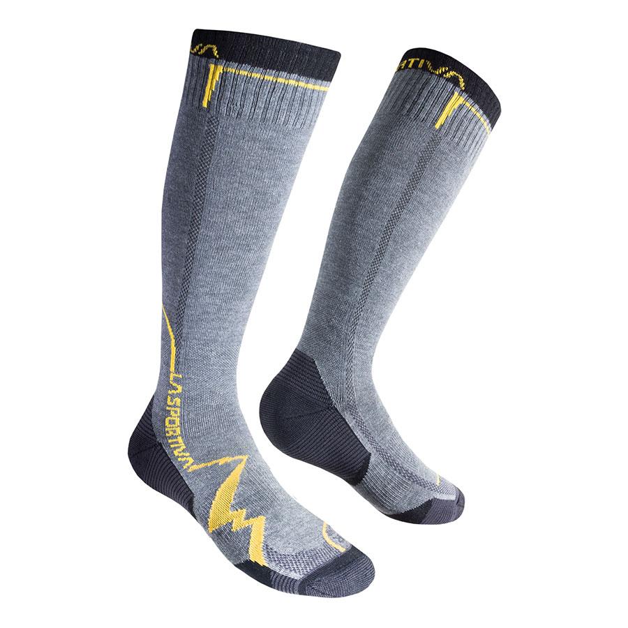 Mountain Socks Long Grey/Yellow